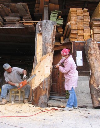 La prima scultura in legno